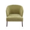 Modern Accent Chair with Curved Back & Wooden Legs,Mid-Century Lounge Chair for Small Living Room or Bedroom-Baofuwish - 3 of 4
