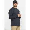 Carhartt Men's Loose Fit Heavyweight Long Sleeve Logo Pocket Work T-Shirt - K126NVY_X5 - 3 of 4