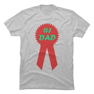 Men's Design By Humans #1 DAD Ribbon By T-Shirt - 1 of 2