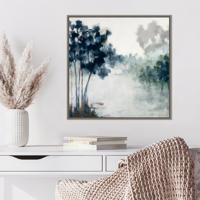 Sylvie Greywash Framed Winter Landscape Canvas Print, 22 x 22 inches