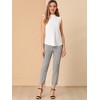 INSPIRE CHIC Women's High Waist Elastic Back Two Slant Pockets Office Work Ankle Pants - 3 of 4