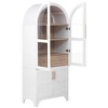 NicBex Tall Arched Kitchen Pantry Cabinet with 2 Drawers, Kitchen Storage Cabinets with Glass Door, Wood Cupboard for Kitchen Dining Room - 4 of 4