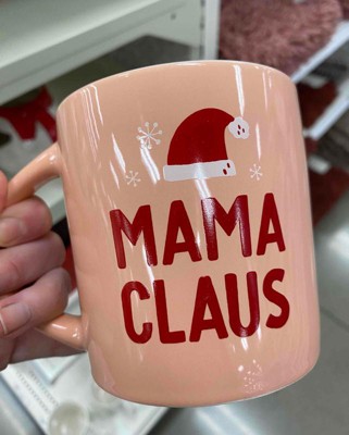 16oz Christmas Stoneware Mama Claus Mug Red - Wondershop™