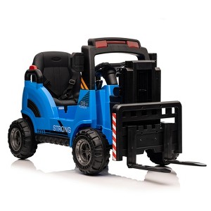 12V Kids Ride On Forklift Car, Electric Toy w/Remote, Liftable Fork & Pallet, 2 Speeds, Music, USB & Seat Belt - 1 of 4
