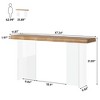 Resenkos Entryway Table, Console Sofa Table,47'' Console Table Sofa Entryway Table with Acrylic Legs Brown - 3 of 4