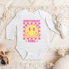 The Juniper Shop Birthday Girl Checkered Baby Long Sleeve Bodysuit - 2 of 3