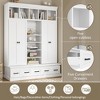 Lycvki 78.7''H Modern Entryway Storage Bookshelf with Bench and Adjustable Shelves - 4 of 4