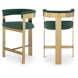 Meridian Furniture,Romeo Vegan Leather Counter Stool, Set of 2 - 1 of 4