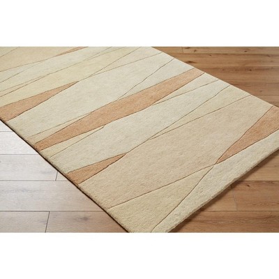Mulhouse 5' x 8' Dark Brown and Light Beige Wool Tufted Area Rug