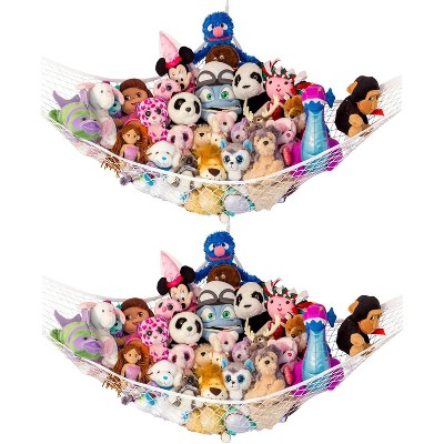 Lilly's Love Large Stuffed Animal Hammock, Hanging Organizer, Stuffed Animal Storage, 2 Packs