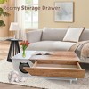 45'' Cat Coffee Table Hidden Litter Box Enclosure Furniture for Kitty Cats, Living Room Cat Furniture with Storage - 3 of 4