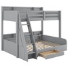 Merax Twin over Full Bunk Bed with Built-In Storage, LED Lights, Charging Station - 4 of 4