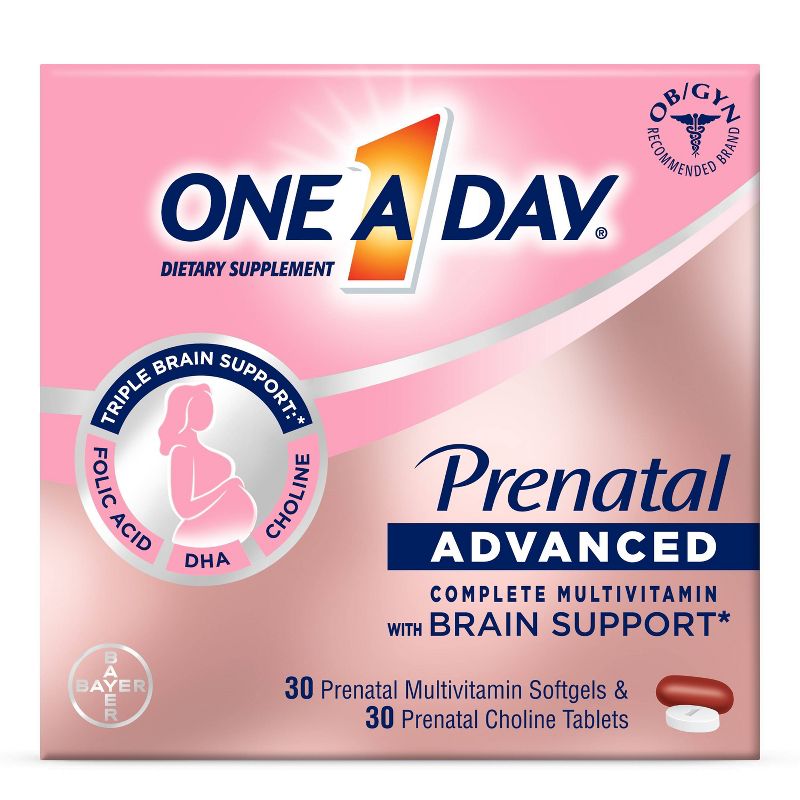 One A Day Women's Prenatal Vitamin + Choline, 1 of 9