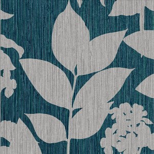 Aspen Teal Leaves Trail Paste the Wall Wallpaper - 1 of 4