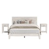 Galano Layton 3-Piece Queen Wood Bedroom Set with Nightstand in Dusty Gray Oak, Amber Walnut, Black with Industrial Oak - 2 of 4