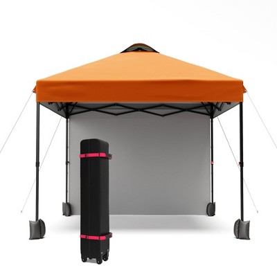 Garvee 10'x10' Outdoor Canopy Tent with Sidewall, Pop up Canopy with Vented Roof, Portable Instant Camping Beach Canopy Tents