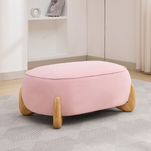 Hyleory 38.58'' Velvet Oversized Comfort Ottoman with Sold Wood Legs,large foot
 stools for Bedroom, Living Room, Nursing Room - 1 of 1
