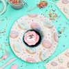 Juvale 144 Piece Donut Party Supplies - Serves 24 Sprinkle Paper Plates, Napkins, Cups and Cutlery for Birthday Decorations - 4 of 4