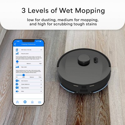 bObsweep UltraVision Self-Empty Cordless Robotic Vacuum and Mop Carbon Steel - Thumbnail 4