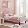VECELO Upholstered Platform Bed Frame with Tufted Adjustable Headboard, Mattress Foundation, Wood Slat Support, Bed Frame - 4 of 4