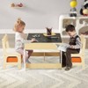 VEVOR Kids Table and Chair Set, Wooden Activity Table with Storage Space and Boxes, Kids Play Table for Toddlers Art, Craft, Reading, Learning, Beige - 2 of 4