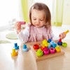 HABA Rainbow Whirls Wooden Sorting & Stacking Rings Shape Sorter, Educational Toys for 2 Year Old & Up, Color Sorting Fine Motor Toys, Made in Germany - 4 of 4