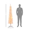 6' Prelit Christmas Trees, Pencil Artificial Christmas Tree with Colorful Surface Branches, Colorful LED Lights - 3 of 4