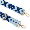 Wrapables Wide Adjustable Crossbody Handbag Strap, Women's Replacement Bag Strap for Purses, Sky Blue & Navy Diamonds - image 2 of 4