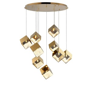 ET2 Lighting Ice Cube 9 - Light Pendant in  French Gold - 1 of 3