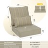 Aoodor Outdoor Deep Seat Chair Cushion Set, Olefin Fabric, Slipcover with Sponge Foam, (Set of 2 Seats, 2 Backs, 2 Lumbar Pillows) - 3 of 4
