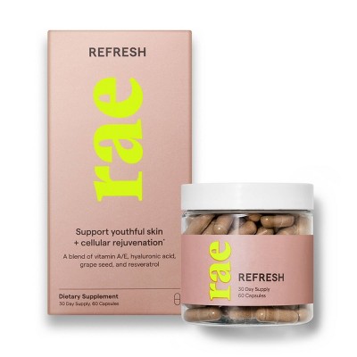 Rae Skin Refresh Dietary Supplement Vegan Capsules with Resveratrol - 60ct