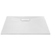 vidaXL White Shower Base Tray Reinforced with Resin, Fiberglass, and Stone Powder - Slate Stone Surface for Skid-Resistance - 3 of 4