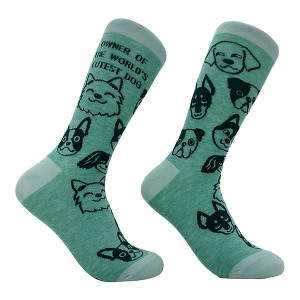 Crazy Dog T-Shirts Women's Owner Of The Worlds Cutest Dog Socks Funny Puppy Pet Lovers Footwear - 1 of 4