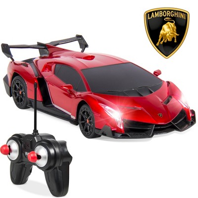 Best Choice Products 1/24 Officially Licensed RC Lamborghini Veneno Sport Racing Car w/ 27MHz Remote Control - Red