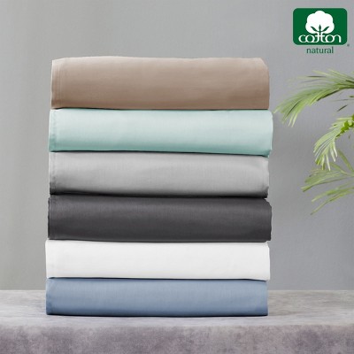 California King Gray Cotton Deep Pocket Fitted Sheet Set