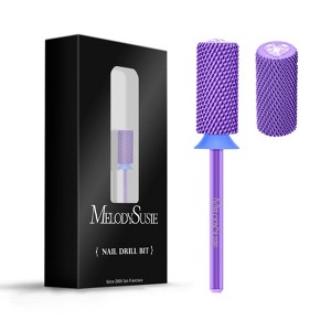 MelodySusie Large Barrel 3/32'' Tungsten Carbide Nail Drill Bit, Crystal Top Heart Shape, for Fast Remove Acrylic Gel, Cuticle Gel Polishing - 1 of 4