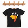 Turkey Face Side - Kids Youth Short Sleeve Tee and Toddler Short Sleeve Tee - 2 of 3