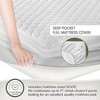 Whisper Organics, 100% Organic Cotton Mattress Protector, a Breathable, Quilted, Fitted Mattress Pad Cover, GOTS Certified, White - Full - 4 of 4