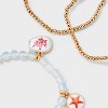 Sealife Charm Bracelet 3pc - Universal Thread™ Gold/Blue: Stretch Band, Recycled Zinc, 2.5" Length - 4 of 4