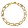 Black Bow Jewelry 7mm Double Link Chain Bracelet in 14k Yellow Gold, 7 Inch - 4 of 4