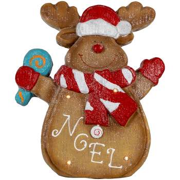 Northlight 14.25" LED Lighted Noel Gingerbread Reindeer Christmas Decoration