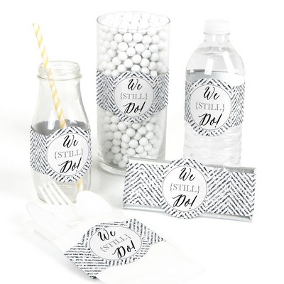 Big Dot of Happiness We Still Do - Wedding Anniversary - DIY Party Supplies - Wedding Anniversary Party DIY Wrapper Favors & Decorations - Set of 15