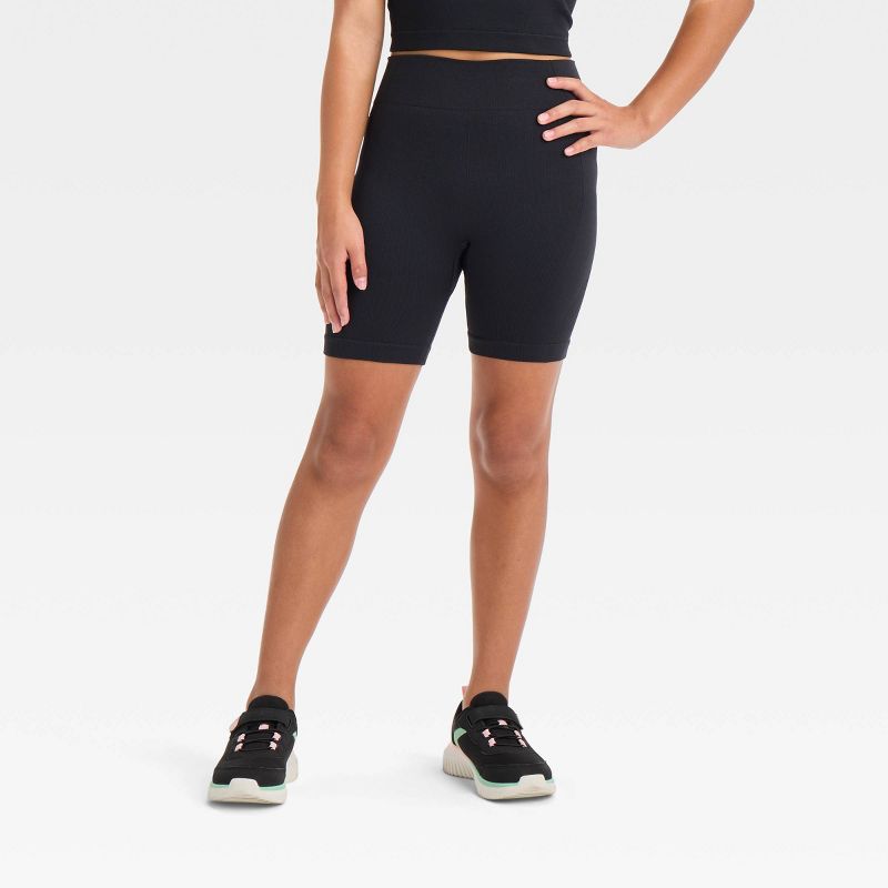 Girls&#39; Seamless Bike Shorts - All In Motion™, 1 of 7