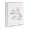 Stupell Industries Elephant Family with Pink Balloons, 17" x 17" - 3 of 4