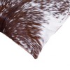 HomeRoots Set of Two 18" Brown and White Cowhide Throw Pillow - 4 of 4