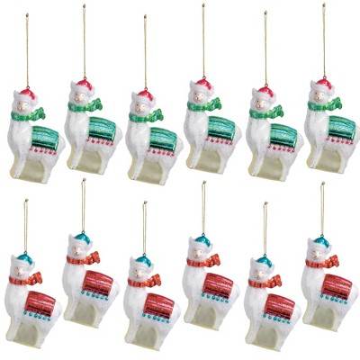 Sullivans Set of 12 Llamas Ornament Kit 4.5"H Multicolor