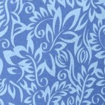 blue leaf print