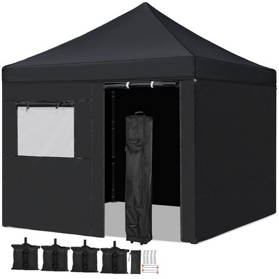 Yaheetech Outdoor Canopy 10'x10' For Camping Wedding Parties, Black ...