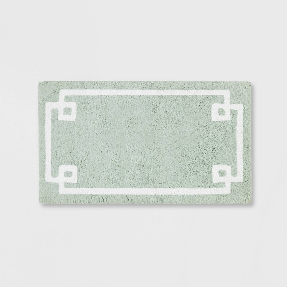 20x34 Antimicrobial Bath Rug Olive Green - Threshold