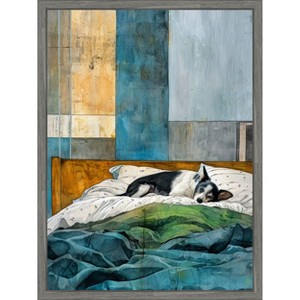 Amanti Art Dogs Life Pillows by Justyna Jaszke Framed Canvas Wall Art - 1 of 4